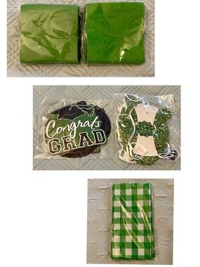 SAVE!! BUNDLE of Green Graduation Party Supplies